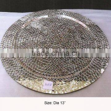 mosaic charger plate/ mirror mosaic charger plate