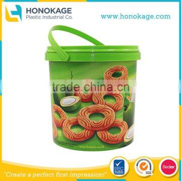 400g Custom IML Plastic Cracker Container,Manufacturer of Plastic IML Packaging Products