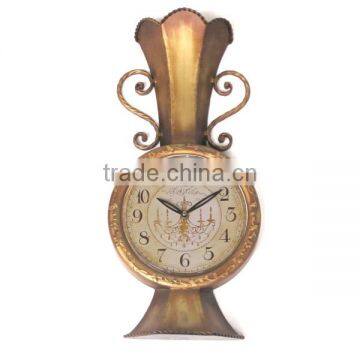 Metal Vase Table Clock