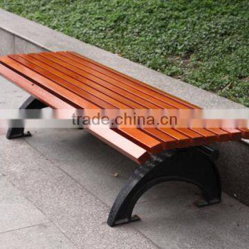 Outdoor Solid Wood Bench Cast Iron Legs photo-5