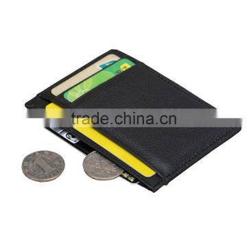 rfid business leather credit card hold and genuine leather coin purse