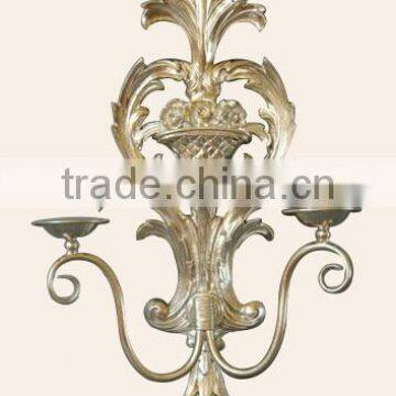 Bedroom/dinning room decorative wall mounted metal candle holders
