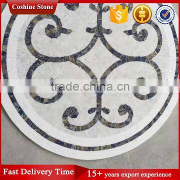 Round Shaped Natural Stone Carrara White Marble Mosaic Pattern photo-3