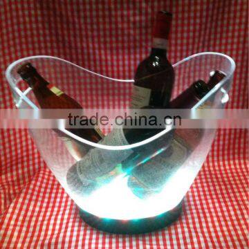 Plastic LED 39pcs RBG Color Changing Barware Clear Acrylic Ice Bucket photo-4