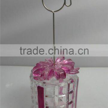 High Quality Hot Sale Acrylic Led Christmas Decor Name Card Holder With Mini Gift Box photo-4