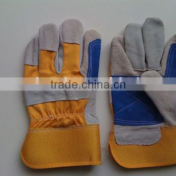 China OEM cow split leather work glove,leather welding gloves