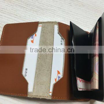 Multi Function Genuine Leather/PU Leather & Aluminum Credit Card Holder Slim Metal RFID Protector Wallet photo-3