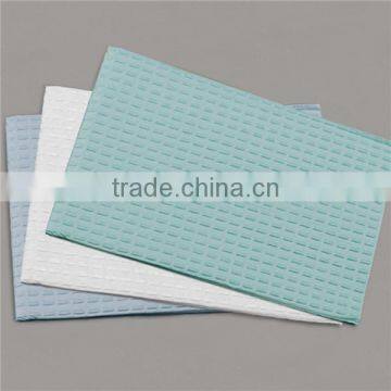 3 Ply Disposable Waterproof Colorful Dental Bib With PE Film photo-3