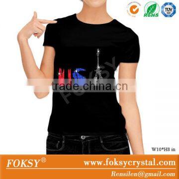 USA logo hotfix rhinestone design transfer strass for T-shirt design