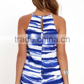 Lancai Top Design Fashion Women Tie Dye Halter Neck Two Piece Sets photo-4