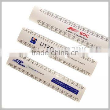 Durable Plastic Glossy Surface Flat Oval Scale Ruler ( 30cm & 15cm ) with Different Proportions