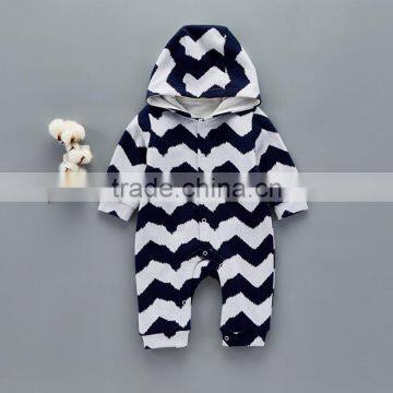 Bulk Wholesale Baby Clothes Infant Outfits Wave Patterned Jumpsuit photo-3