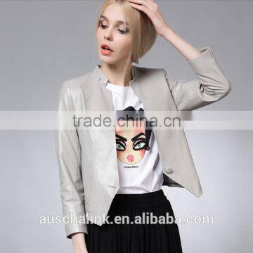 European Style Latest Design Women Sexy Leather Jacket Competitive Price photo-2