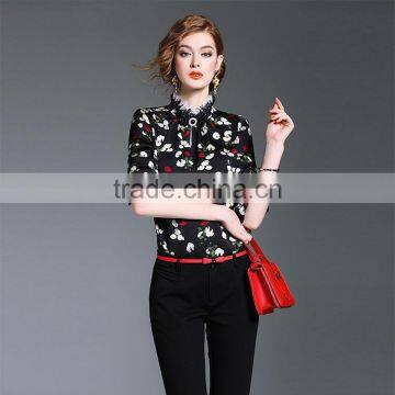 Maxnegio Spring New Style Silk Blouse Back Neck Chiffon Printed Designs photo-2