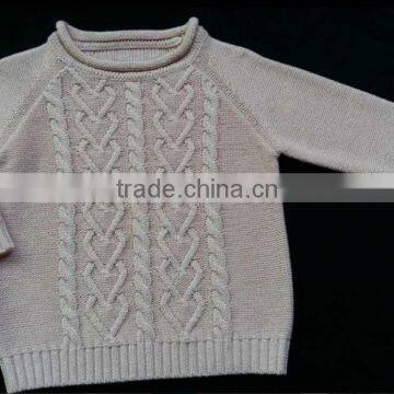 High Quality Wholesale knitted cable autumn child cashmere sweater(BKNB24)