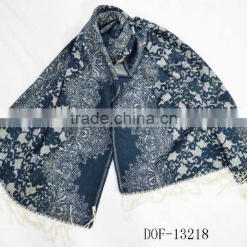 Vogue Hot Winter Stylish Jacquard Acrylic Paisley Floral Pashmina Scarf for Lady photo-3