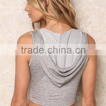 MGOO 2017 Custom Designs Grey Jersey Sport Sets Crop Hoodies Top And Shorts 100% Cotton Lounge Basic photo-6