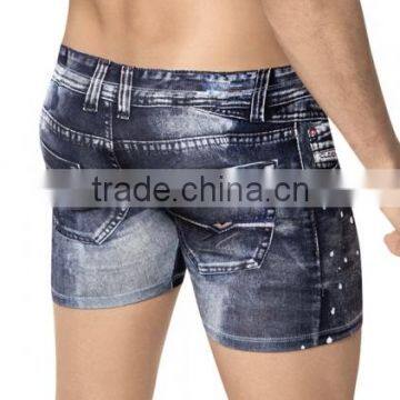 New Arrival Vivid Jeans Print Mens Underwear Boxer Vivid Slim Sexy Fashion Spandex Undergarments photo-5