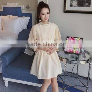 2017 Korean new fashion spring lady dress plus size maternity dress for office