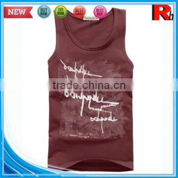 China Custom Wholesale Men Polyester Screen Printed Loose Fit Sports Tank Tops photo-6