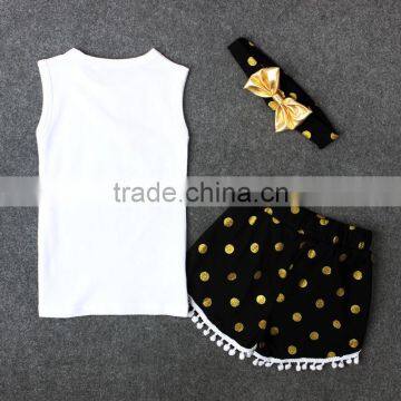 S17447A Hot Sale Summer Girls Outfit 2 Pieces Boutique Clothing Set photo-3