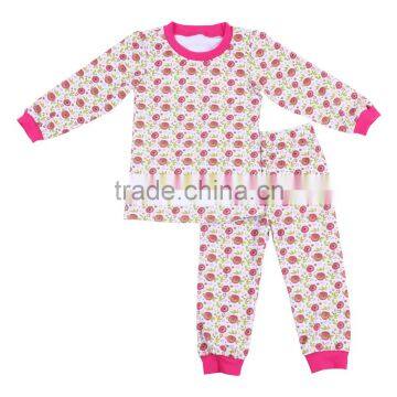 Hot sale children boutique clothing printed kids pajamas children pajamas fall &winter kids outfits