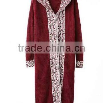 Runwaylover EY1054C New Fashion 2017 Ladies Long Style Embroidery Cardigan Coats photo-3