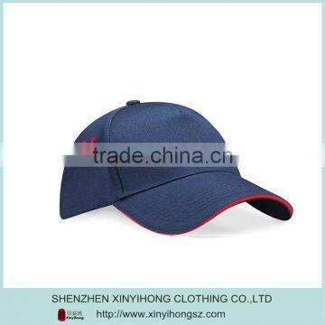 100% cotton fabric perforated panels golf sports caps with embroidered logo