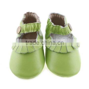 Soft Touch Leather Kids Moccs, Cute Baby Girl Leather Moccasins photo-2