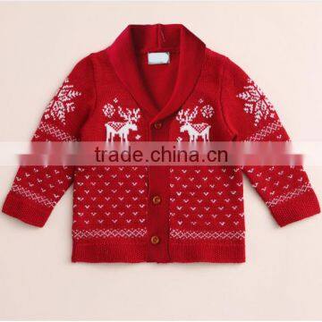 Hot Sale Cotton Children Sweaters Cute Christmas Pattern Knitting Kids Cardigan photo-2