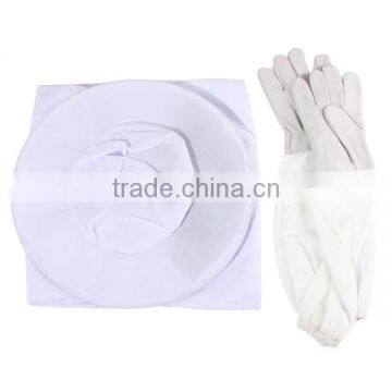 Hot Sale High Quality Protective Bee Keeping Jacket Veil Suit Smock Equipment+1 Pair Beekeeping Long Sleeve Gloves photo-5