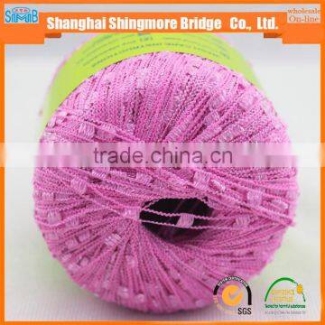 Fancy Yarn Manufacturer Hot Sales Oeko Tex 100 Quality Nylon Polyester Lurex Ladder Yarn With 50 Gram Balls