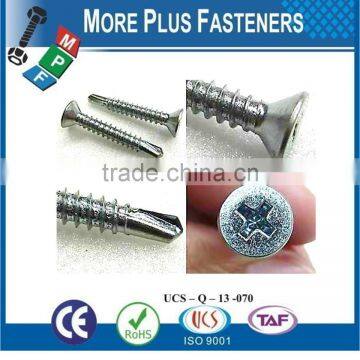 Made in Taiwan Phillips Bugle Head Drywall Screw Sharp Point and Self Drilling Point Gray Phosphate Bright Zinc Plated HDG