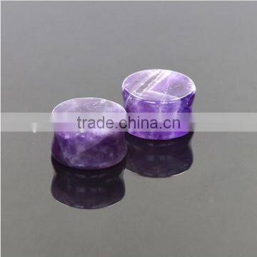 2017 Hot Amethyst Flare Plug With O Ring Natural Stone Ear Plug photo-4