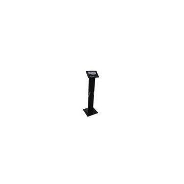 Free standing Black iPad Stand Kiosk , Secure iPad 4 Enclosure Kiosks