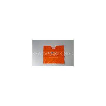 Orange Die Cut Plastic Bags , Gravure Printing and Heavy Duty Shopping Bag