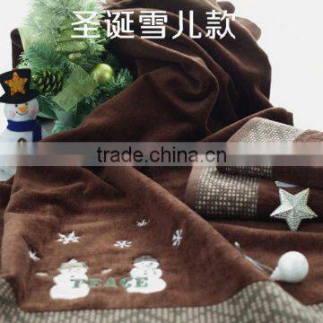 embroider towel,good quality bath towel,Chrismas towel fabric