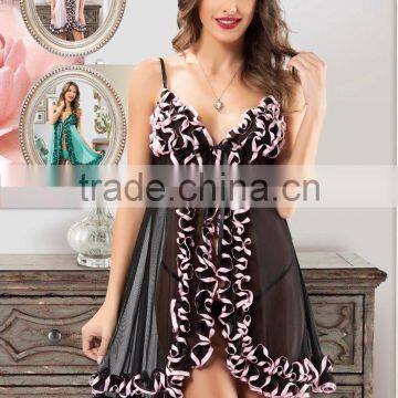 ladies sexy transparent nghtdress women babydoll lingerie