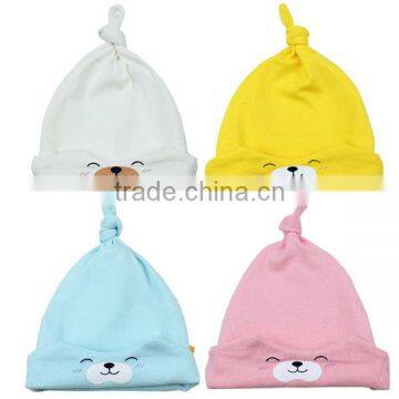 autumn baby toddler cap solid color cotton baby beanie hat