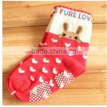 100%cotton Cartoon Anti-slip Children Socks photo-4
