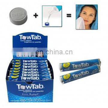 Promotional Gift Compressed Magic Towel.Compressed Tissue with Box Packing