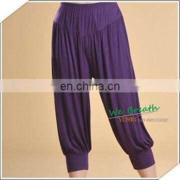 Women's 3/4 Capri Pants Bamboo Fiber Hidden Elastic Band photo-2