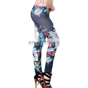 Newest Printed Seamless Tatoo Design Leggings photo-3