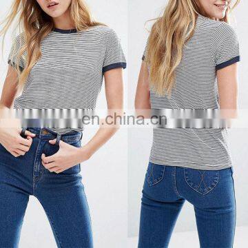 China Wholesale Custom Plain Pima Cotton High Quality Womens t Shirts