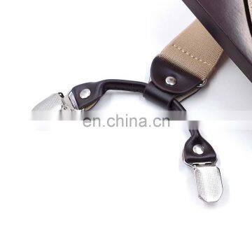 HOT SALE Adult Men's 4 Clips High Quality Solid Colors Suspenders photo-2