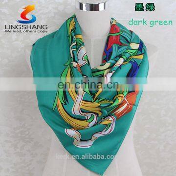 New Floral 100% Silk Scarf Square Women's Bandana Neck Dress Shawl Wraps Bandana photo-2