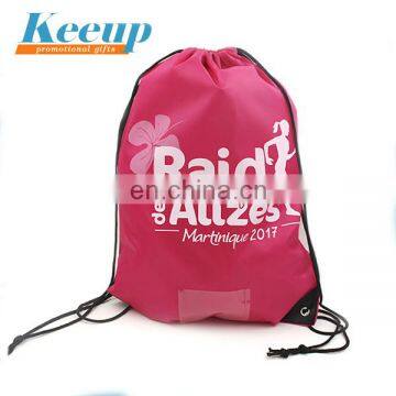 Custom Recyclable Wholesale Bulk Drawstring Backpack Bags with PVC Bag