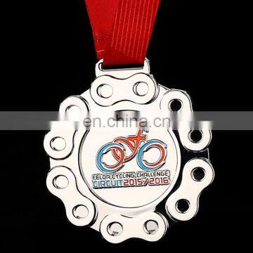 Factory Supply China Supplier Wholesale double sides color filled in bicycle medal