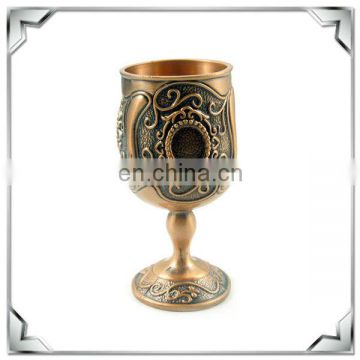 Antique copper plated zinc alloy decoration wine cup