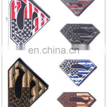 Superman Spiderman Cartoon Clothes Patch 3d Patch Embroidery Iron-on Appliques Cloth Patch Popular Superman Embroidery Garment
